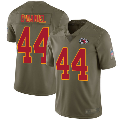 Men Kansas City Chiefs #44 ODaniel Dorian Limited Olive 2017 Salute to Service Nike NFL Jersey